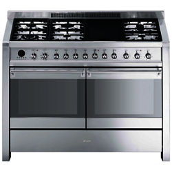 Smeg A4-8 Dual Fuel Range Cooker, Stainless Steel
